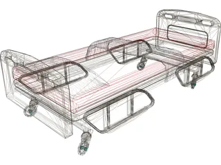 Bed Hospital 3D Model