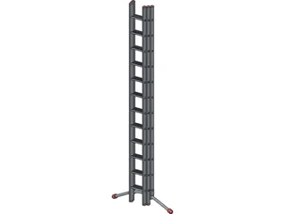 Triple Extension Ladder 3D Model