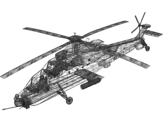 Denel AH-2 Rooivalk 3D Model