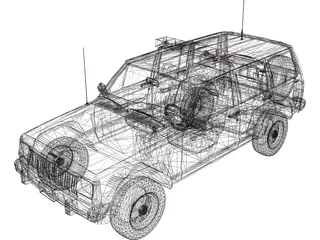 Jeep Cherokee Police 3D Model