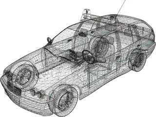 BMW 318i Combi Polizei 3D Model