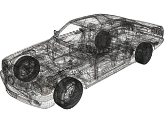 Mercedes-Benz 500 SEC (1984) 3D Model