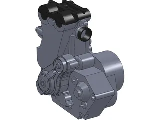 KTM 505 XC Engine 3D Model