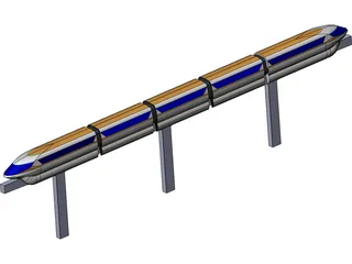 Monorail Train 3D Model