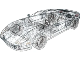 Ford GT40 (2009) 3D Model