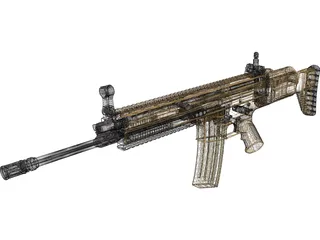 FN SCAR Mark16 N091210 Gun 3D Model