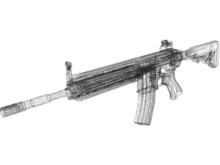 HK 416 3D Model