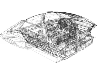 Interior Audi RS6 (2003) 3D Model