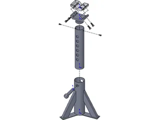 Axle Support Stand 3D Model
