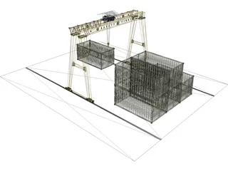 Port Crane 3D Model