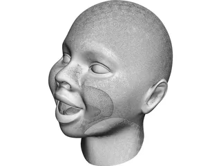 Baby Head 3D Model