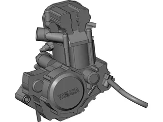 Yamaha wr450 Engine 3D Model