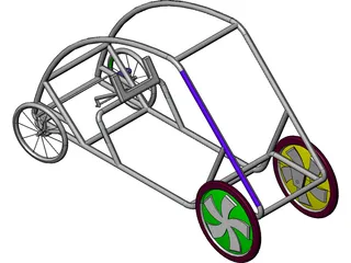 Shell Eco Marathon Car Chassis 3D Model