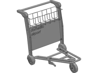 Airport Trolley 3D Model