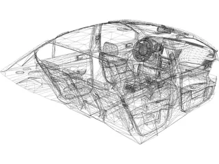 Interior Subaru Legacy (2010) 3D Model