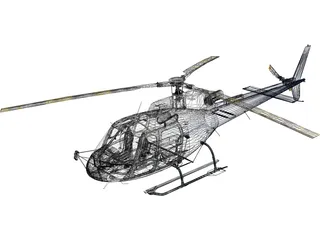 Eurocopter AS-350 3D Model