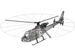 SA 342 Gazelle 3D Model