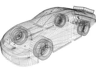 NASCAR Stock Car 3D Model