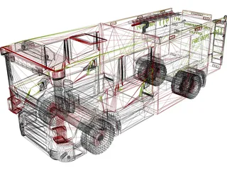 Scania Fire Truck 3D Model