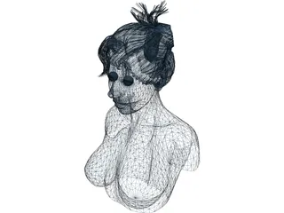 Female Torso Head 3D Model