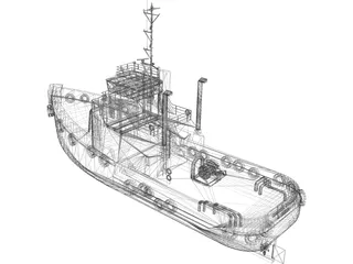 Sydney Tug Boat 3D Model