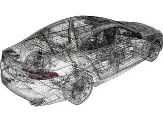 Jaguar XFR (2009) 3D Model