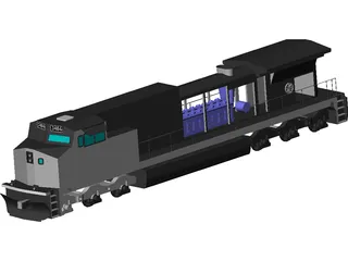 GE Dash 9-CW44 Locomotive 3D Model