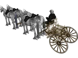 Polish Horse Transport (1939) 3D Model