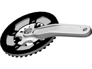 Race Face Turbine Right Crank 3D Model