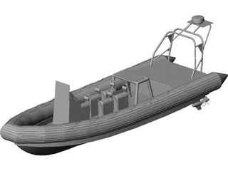 Rigid Inflatable Boat 3D Model