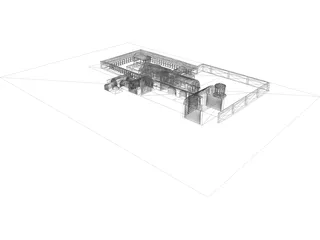 Roman Bath House and Temple 3D Model