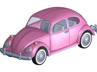 Volkswagen Beetle (1963) 3D Model