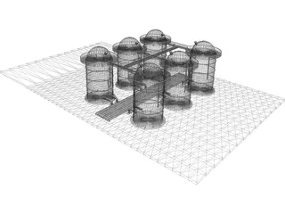 Silos Complex 3D Model