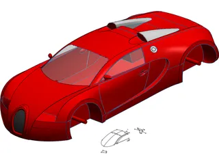 Bugatti Veyron Body 3D Model