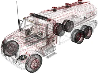 Fire Department Tanker 3D Model