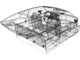 AMC Javelin Interior (1971) 3D Model