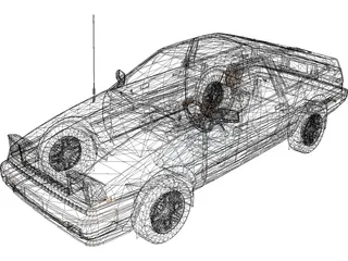 Toyota Corolla GT-S AE86 (1983) 3D Model