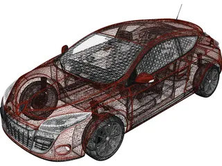Renault Megane Coupe 3D Model