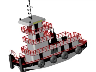 Empurrador Naval Norte 3D Model