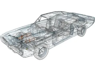 Dodge Coronet Super Bee (1970) 3D Model