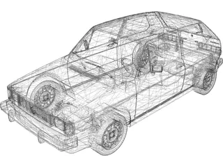 Volkswagen Rabbit Mk1 3D Model