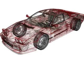 Ferrari 512 Testarossa 3D Model