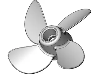 Propeller 4 Blade 3D Model