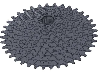 Rear Cassette 10-speed 11-38 3D Model