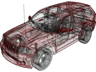 Jeep Grand Cherokee SRT8 (2009) 3D Model