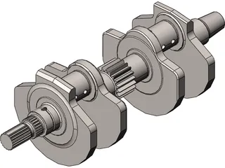 Honda VFR 400 NC30 Crankshaft 3D Model