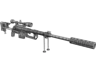 CheyTac M-200 Intervention 3D Model