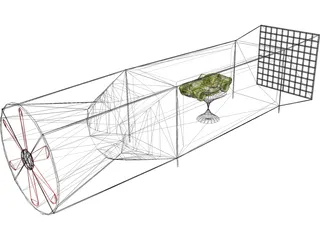 Wind Tunnel 3D Model