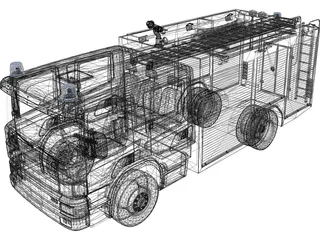 Scania Fire Truck 3D Model