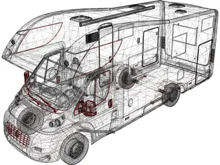 Fiat Ducato Camper Riviera 3D Model